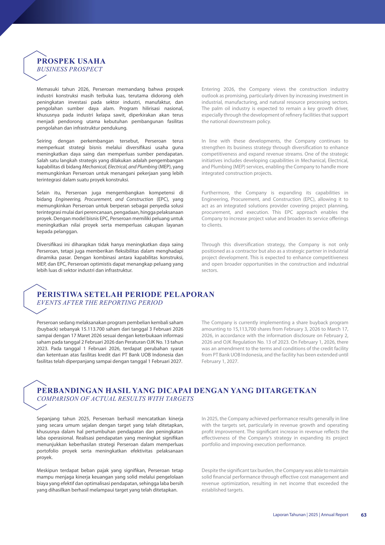 Strategy for 2026: moving up the value chain into MEP and EPC contracting to win larger, integrated projects.